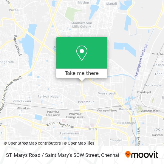 ST. Marys Road / Saint Mary's SCW Street map