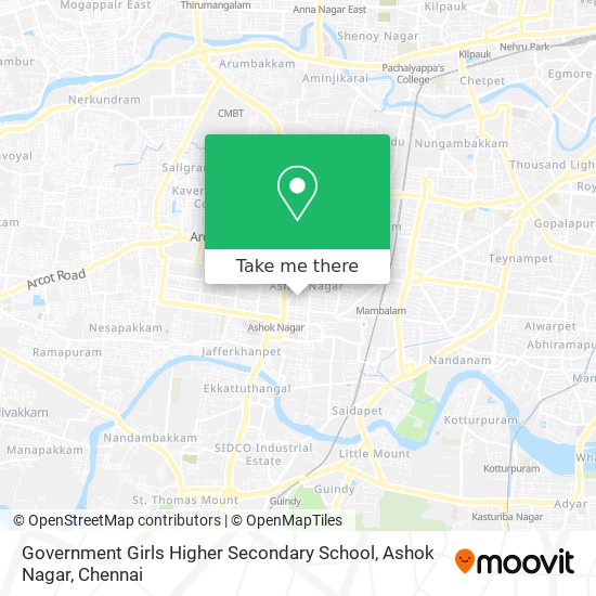 Government Girls Higher Secondary School, Ashok Nagar map