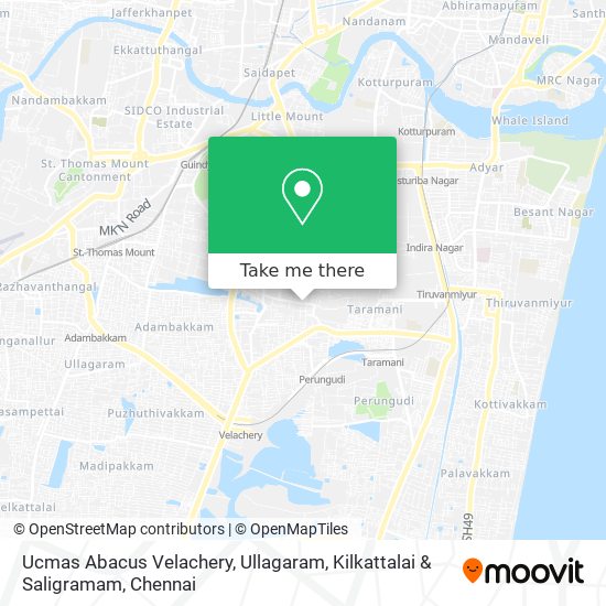 Ucmas Abacus Velachery, Ullagaram, Kilkattalai & Saligramam map