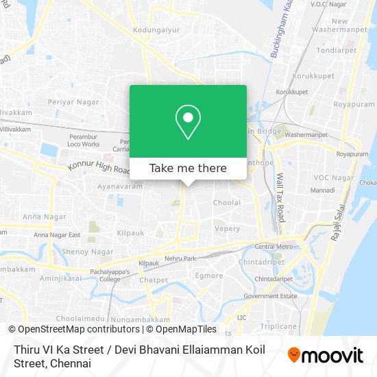 Thiru VI Ka Street / Devi Bhavani Ellaiamman Koil Street map