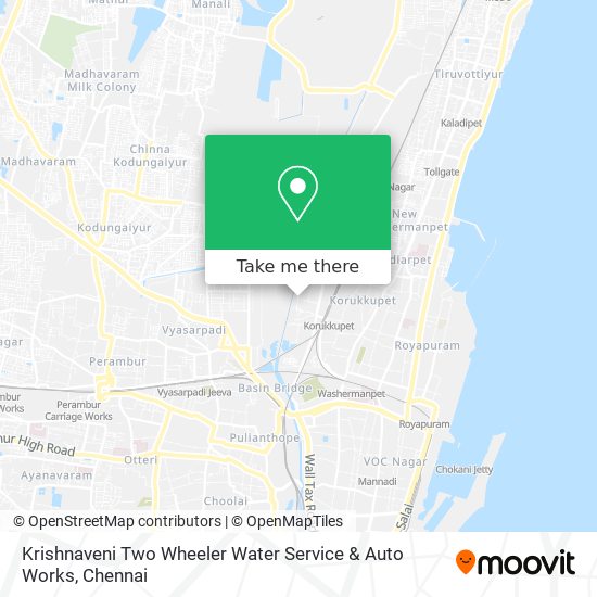 Krishnaveni Two Wheeler Water Service & Auto Works map