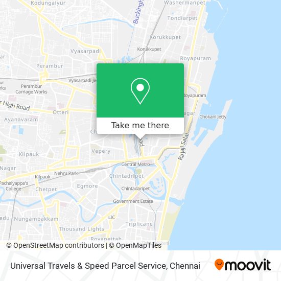 Universal Travels & Speed Parcel Service map