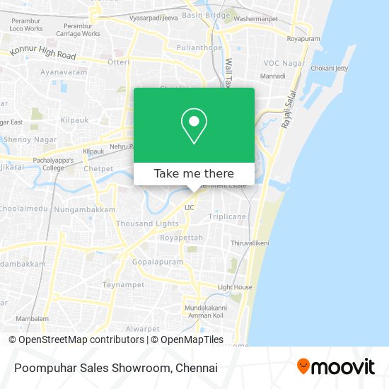 Poompuhar Sales Showroom map