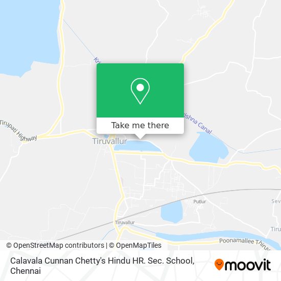 Calavala Cunnan Chetty's Hindu HR. Sec. School map