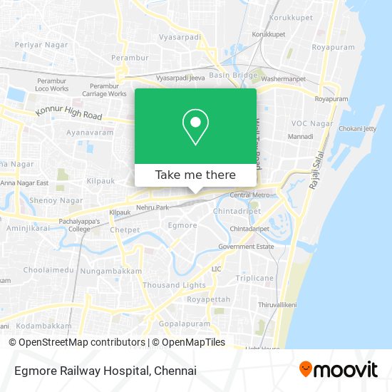 Egmore Railway Hospital map