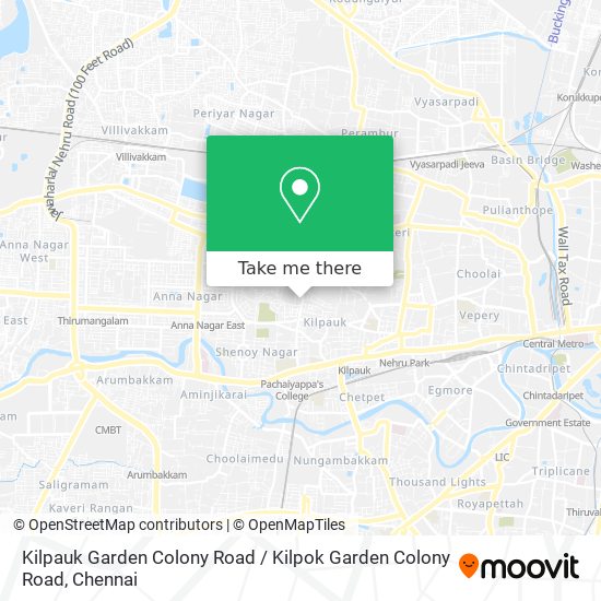 Kilpauk Garden Colony Road / Kilpok Garden Colony Road map