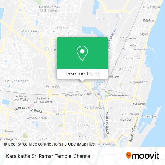 Karaikatha Sri Ramar Temple map