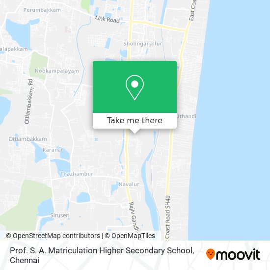 Prof. S. A. Matriculation Higher Secondary School map