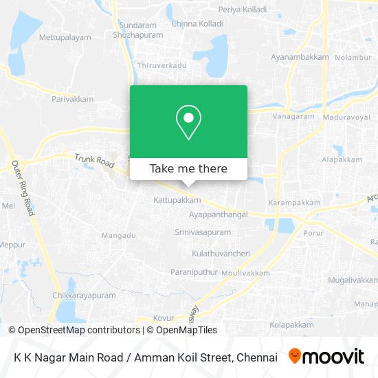 K K Nagar Main Road / Amman Koil Street map