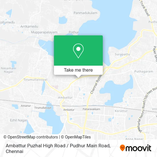 Ambattur Puzhal High Road / Pudhur Main Road map