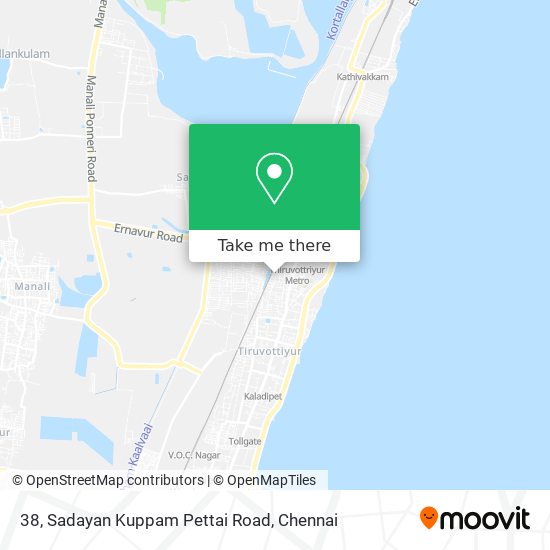 38, Sadayan Kuppam Pettai Road map