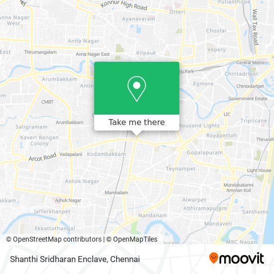 Shanthi Sridharan Enclave map