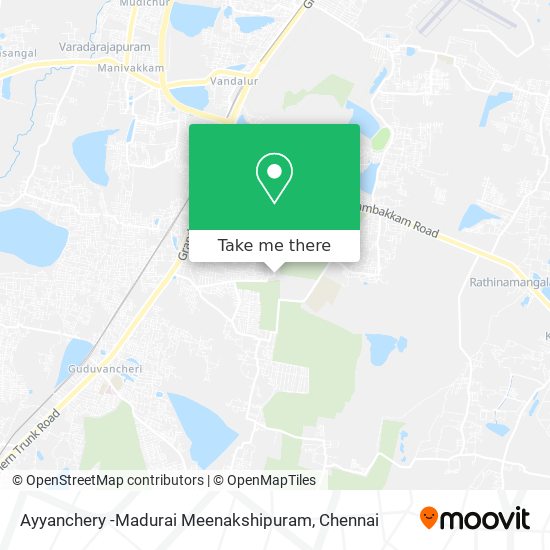 Ayyanchery -Madurai Meenakshipuram map
