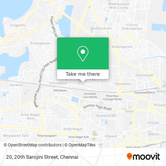 20, 20th Sarojini Street map