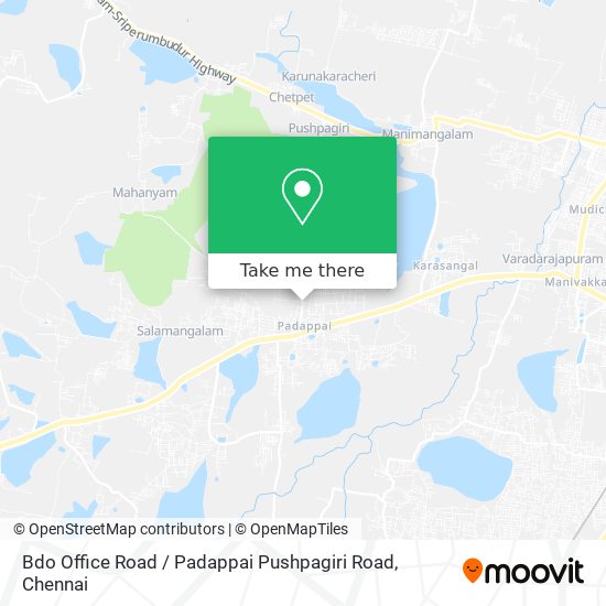 Bdo Office Road / Padappai Pushpagiri Road map