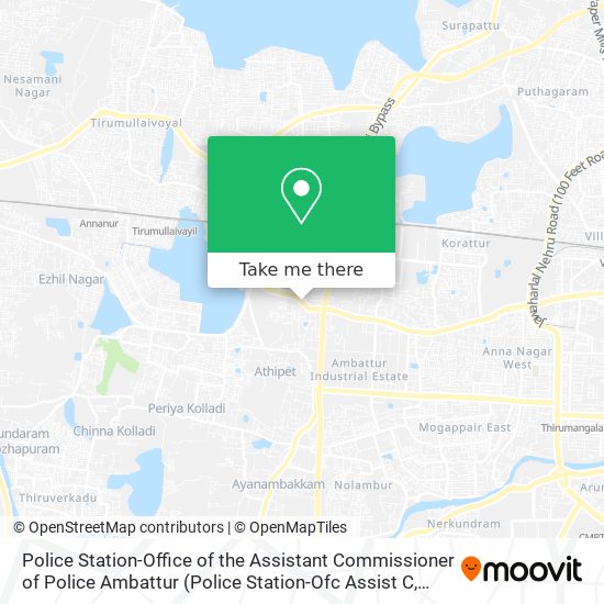 Police Station-Office of the Assistant Commissioner of Police Ambattur map