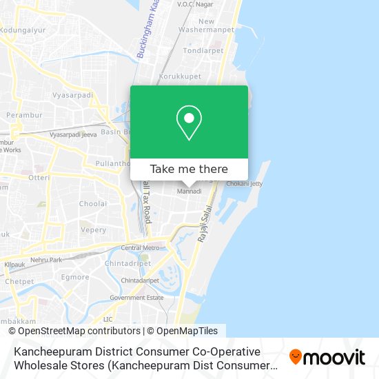 Kancheepuram District Consumer Co-Operative Wholesale Stores (Kancheepuram Dist Consumer Co-op) map