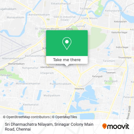 Sri Dharmachatra Nilayam, Srinagar Colony Main Road map