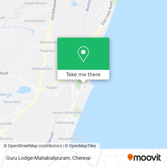Guru Lodge-Mahabalipuram map