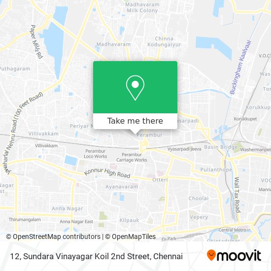 12, Sundara Vinayagar Koil 2nd Street map