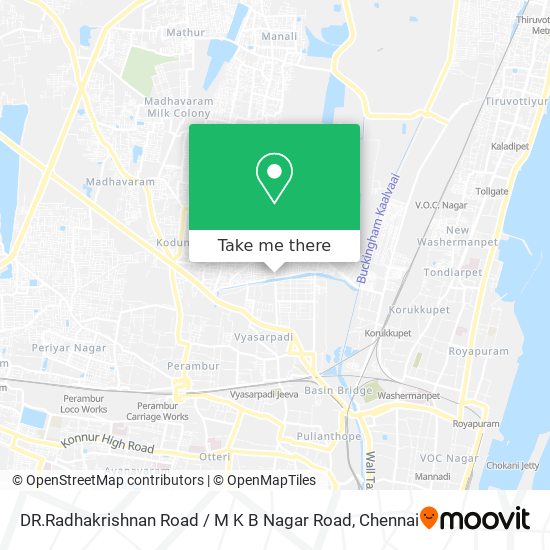 DR.Radhakrishnan Road / M K B Nagar Road map
