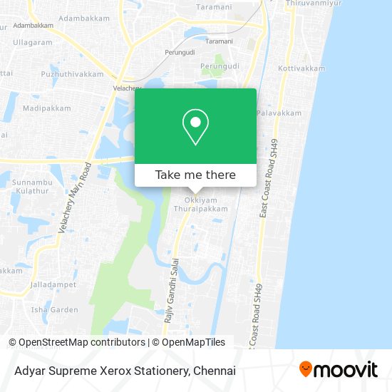 Adyar Supreme Xerox Stationery map