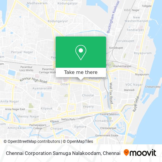 Chennai Corporation Samuga Nalakoodam map