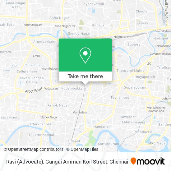 Ravi (Advocate), Gangai Amman Koil Street map