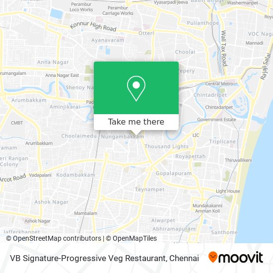 VB Signature-Progressive Veg Restaurant map