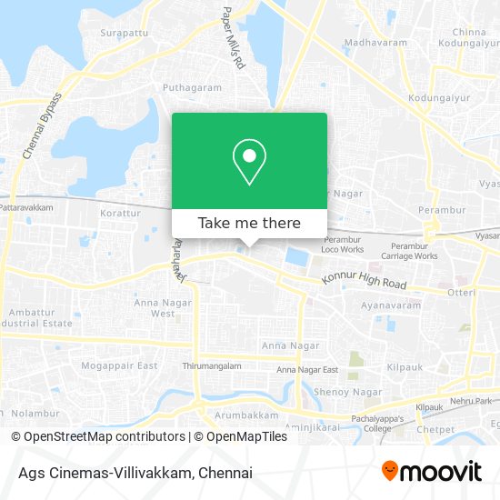 Ags Cinemas-Villivakkam map