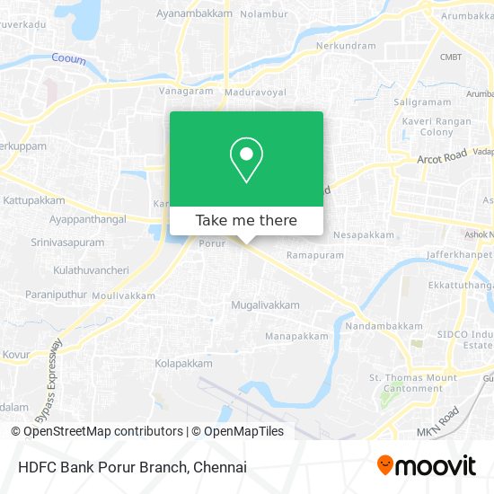 HDFC Bank Porur Branch map