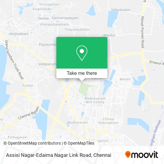 Assisi Nagar-Edaima Nagar Link Road map