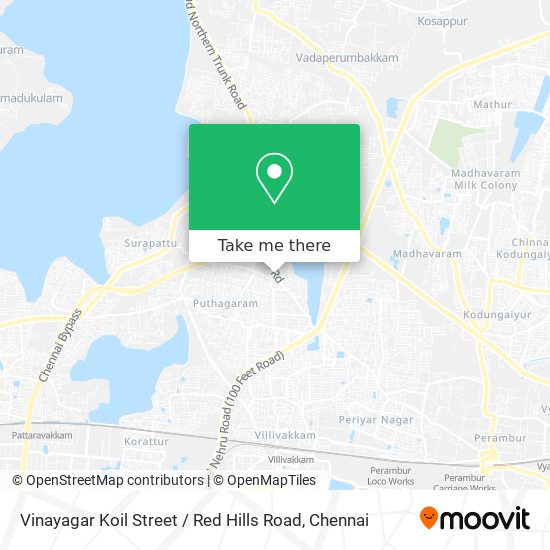 Vinayagar Koil Street / Red Hills Road map