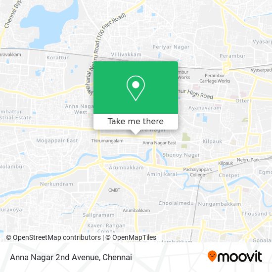 Anna Nagar 2nd Avenue map