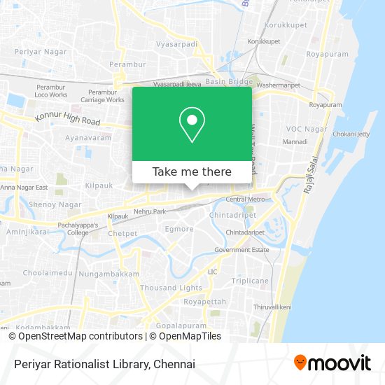 Periyar Rationalist Library map