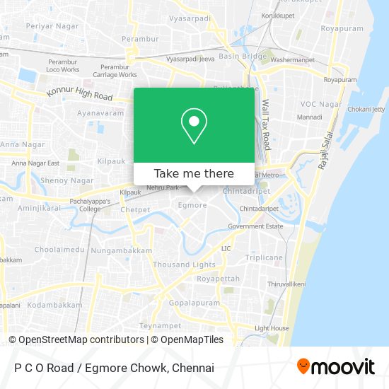 P C O Road / Egmore Chowk map