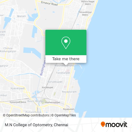 M.N College of Optometry map