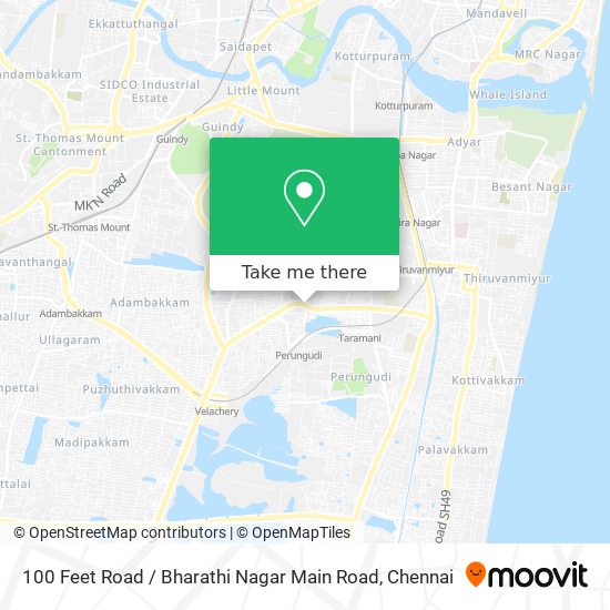100 Feet Road / Bharathi Nagar Main Road map