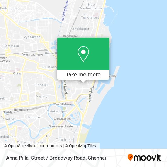 Anna Pillai Street / Broadway Road map