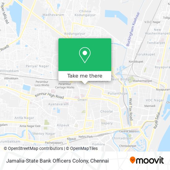 Jamalia-State Bank Officers Colony map
