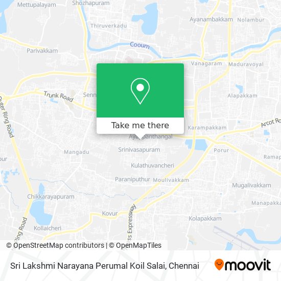 Sri Lakshmi Narayana Perumal Koil Salai map