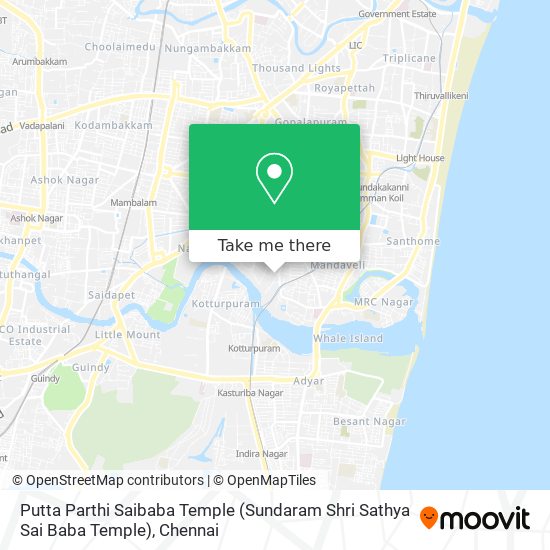 Putta Parthi Saibaba Temple (Sundaram Shri Sathya Sai Baba Temple) map