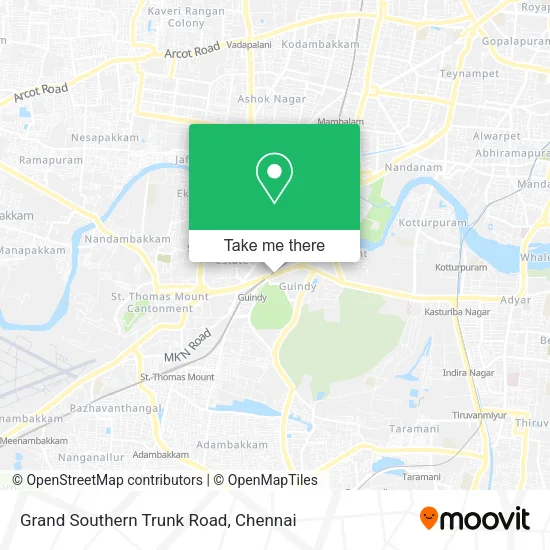 Grand Southern Trunk Road map