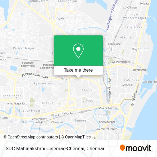 SDC Mahalakshmi Cinemas-Chennai map