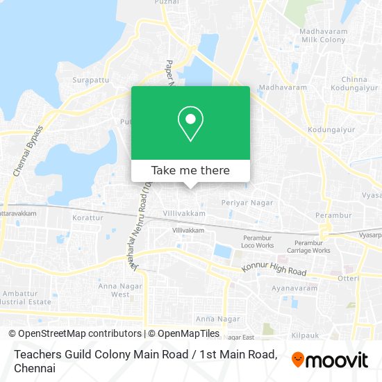 Teachers Guild Colony Main Road / 1st Main Road map