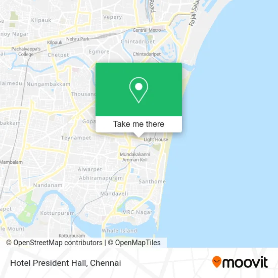 Hotel President Hall map