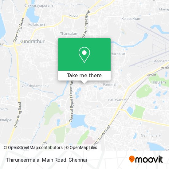 Thiruneermalai Main Road map