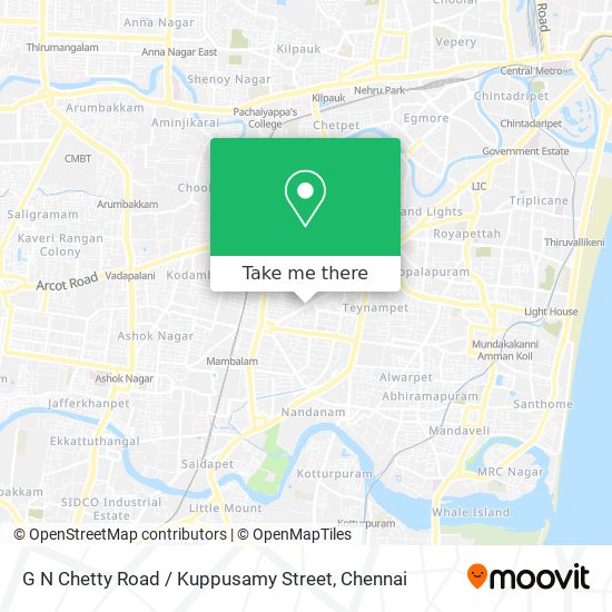 G N Chetty Road / Kuppusamy Street map