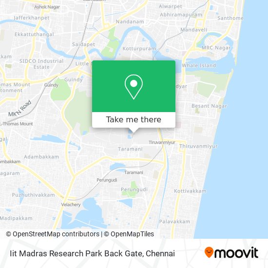 Iit Madras Research Park Back Gate map