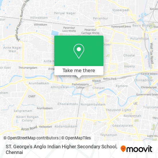 ST. George's Anglo Indian Higher Secondary School map